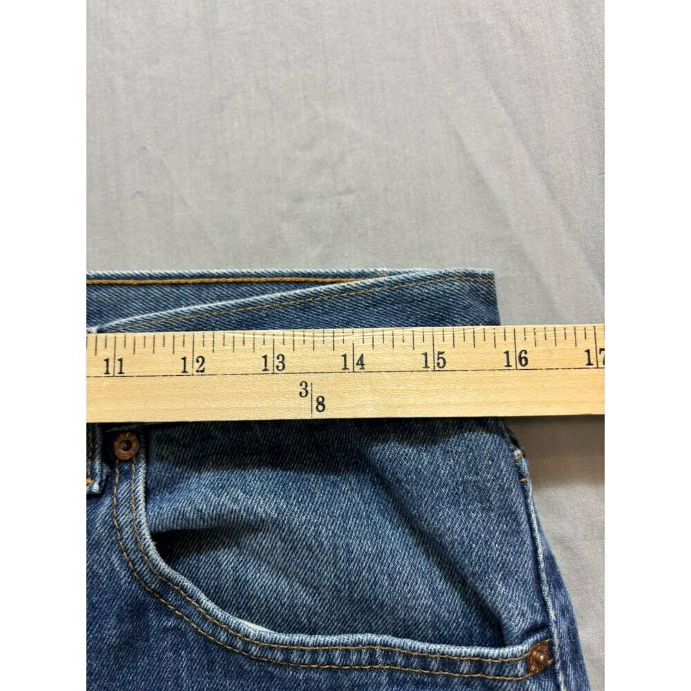 Vintage 80s Levis 505 Mens 33x30 Blue Reg Straight Made In Canada Nice Patch - Picture 4 of 12
